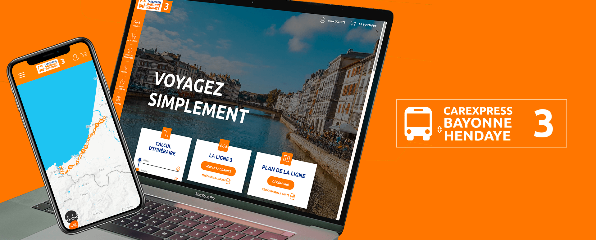 Un site web pour la ligne interurbaine Carexpress